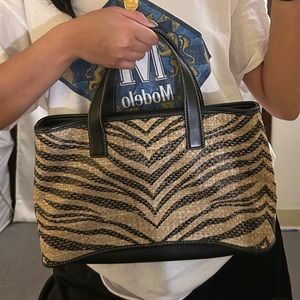 Vintage Woven Coach Bag